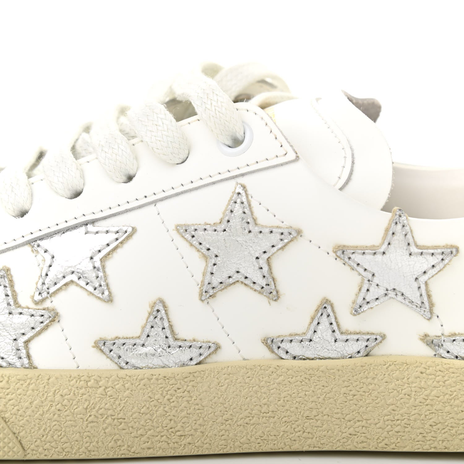 Saint Laurent Nappa Star Court Sneakers 37.5 Off White 9 of 9