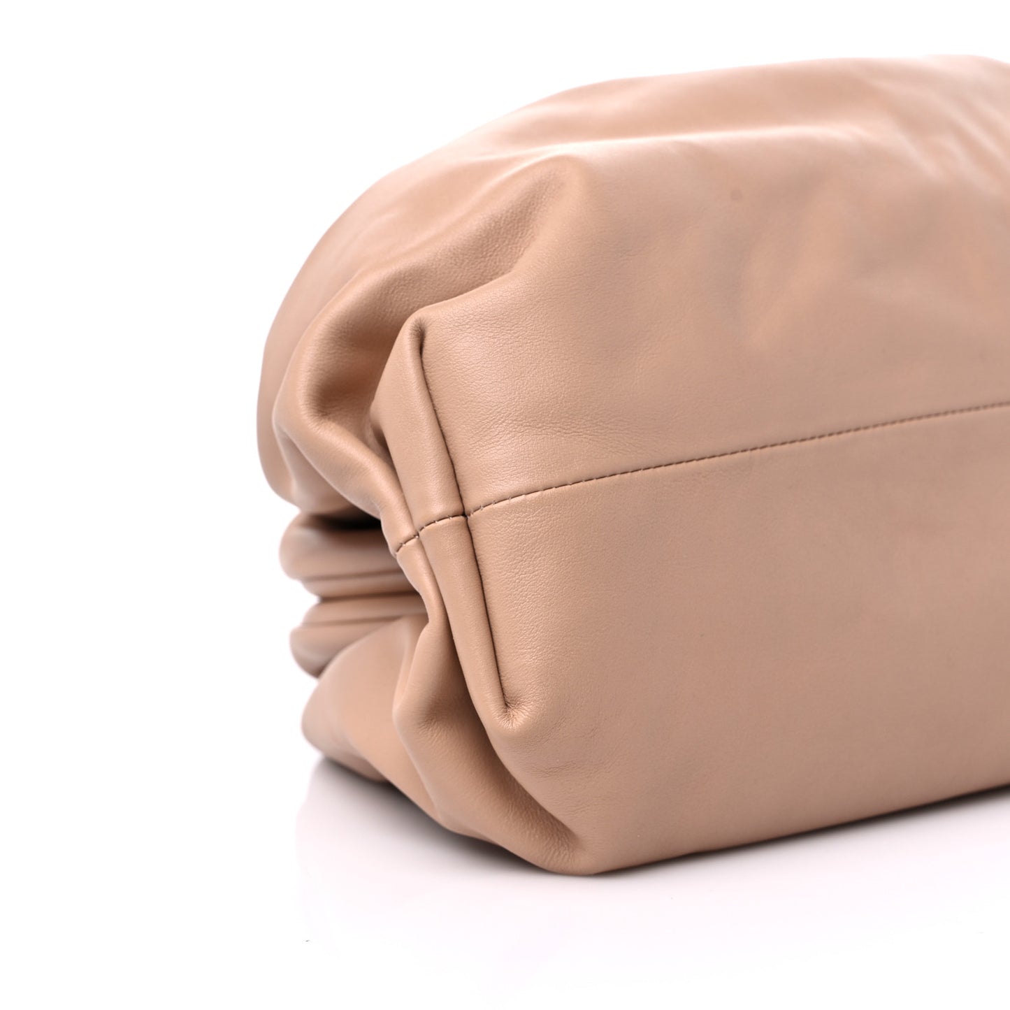Smooth Butter Calf The Pouch Oversized Clutch Almond