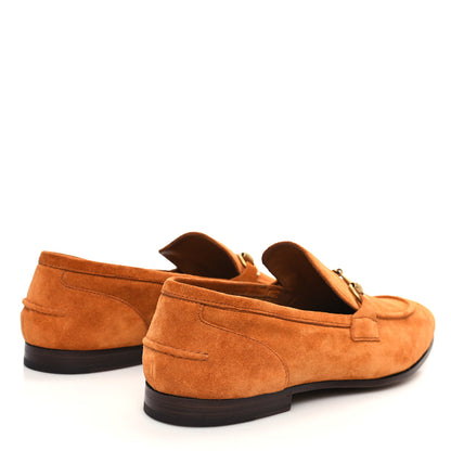 Gucci Suede Horsebit Mens Jordaan Loafers 10.5 Harness Brown 4 of 9