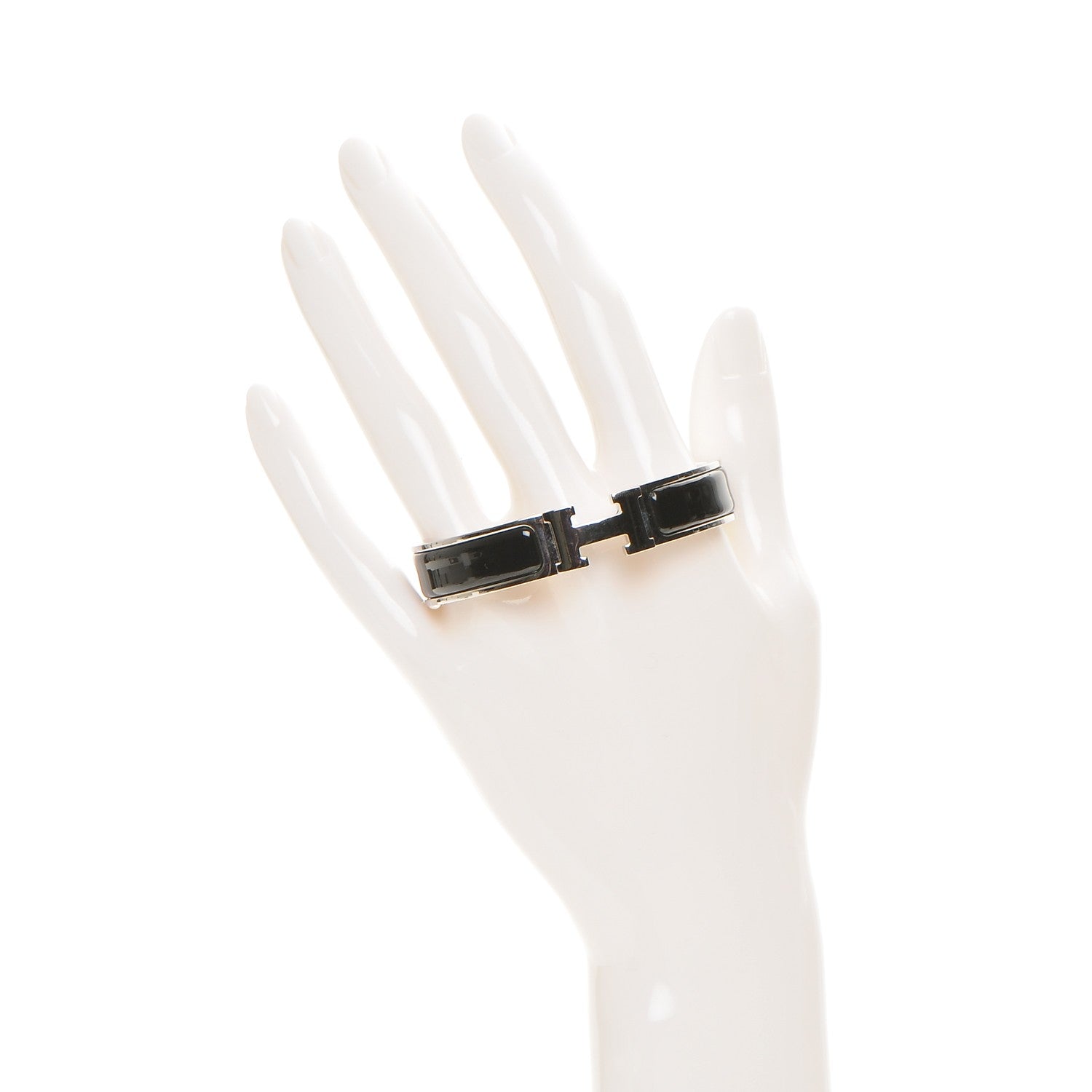 Hermes Enamel Narrow Clic Clac H Bracelet PM Black 2 of 5