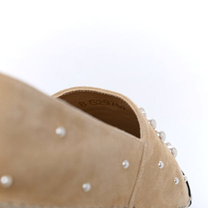 Chanel Suede Pearl CC Espadrilles 38 Beige Black 7 of 9