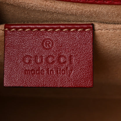 Gucci Textured Calfskin Web Rajah Slim Flap Shoulder Bag Romantic Cherry 6 of 12