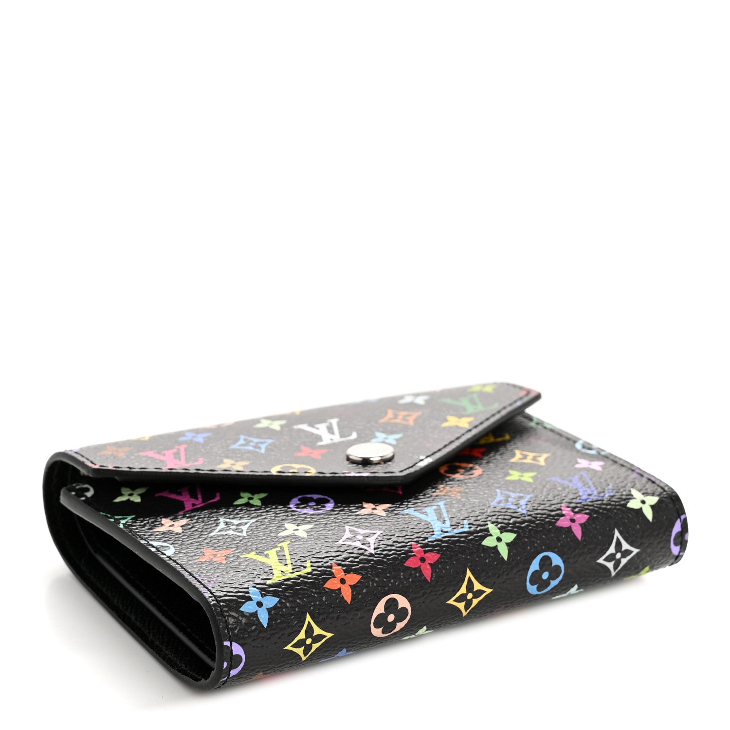 Louis Vuitton LV x TM Monogram Multicolor Victorine Wallet Black 4 of 6