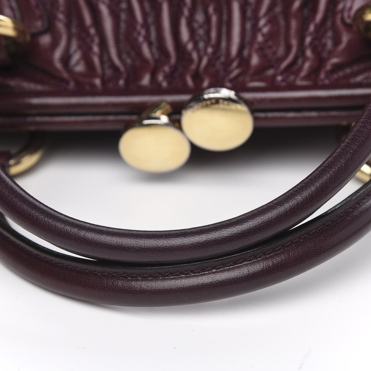 Calfskin Quilted Stam Burgundy