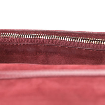 Christian Dior Grained Calfskin Diorama Wallet on Chain Pouch Burgundy 7 of 15