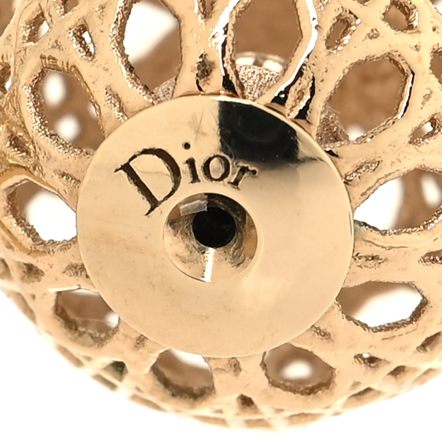 Cannage Mise En Dior Tribal Earrings Gold