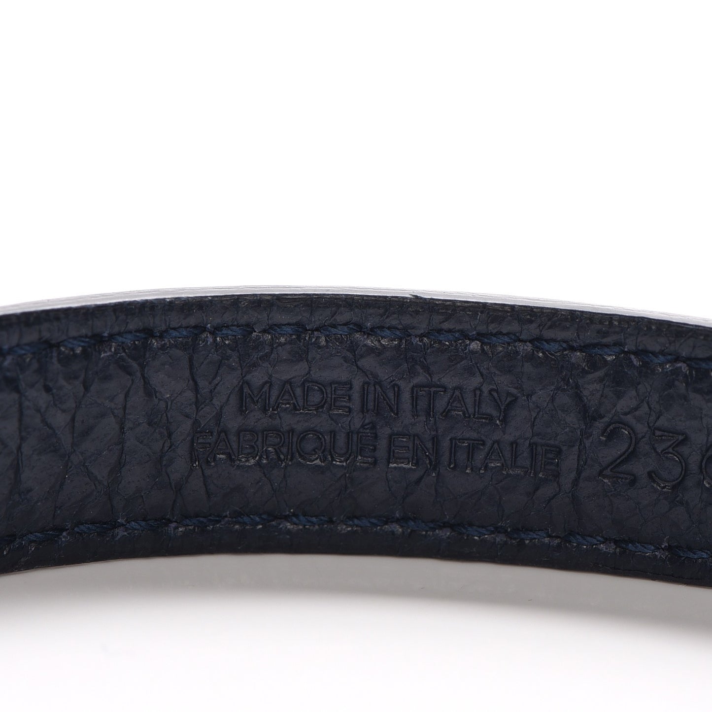 Agneau Arena Giant 12 Silver Hardware Triple Tour Bracelet S Bleu Obscur