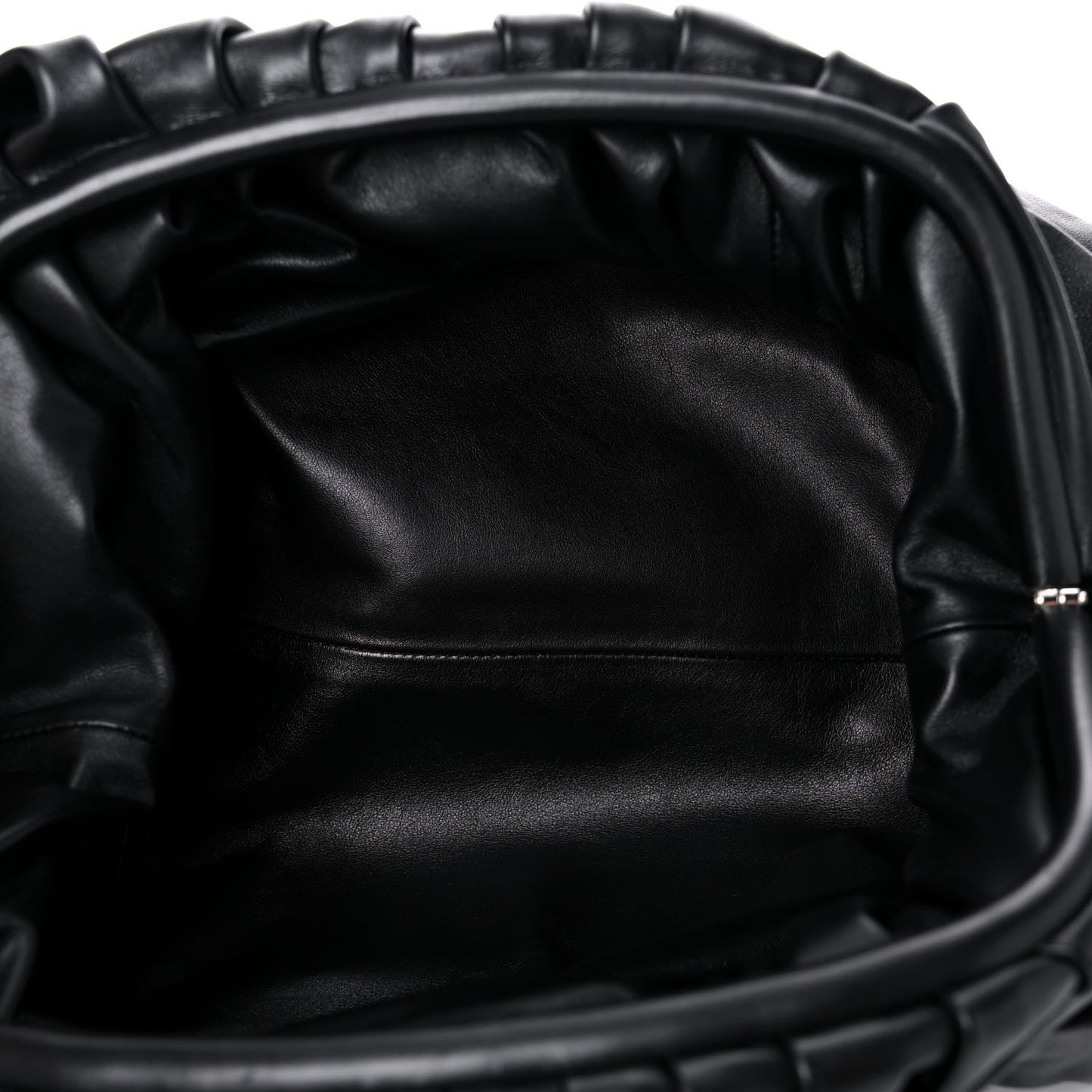 Smooth Butter Calf The Pouch Oversized Clutch Black