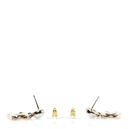 Chanel Pearl Enamel CC Drop Earrings Pink 3 of 5