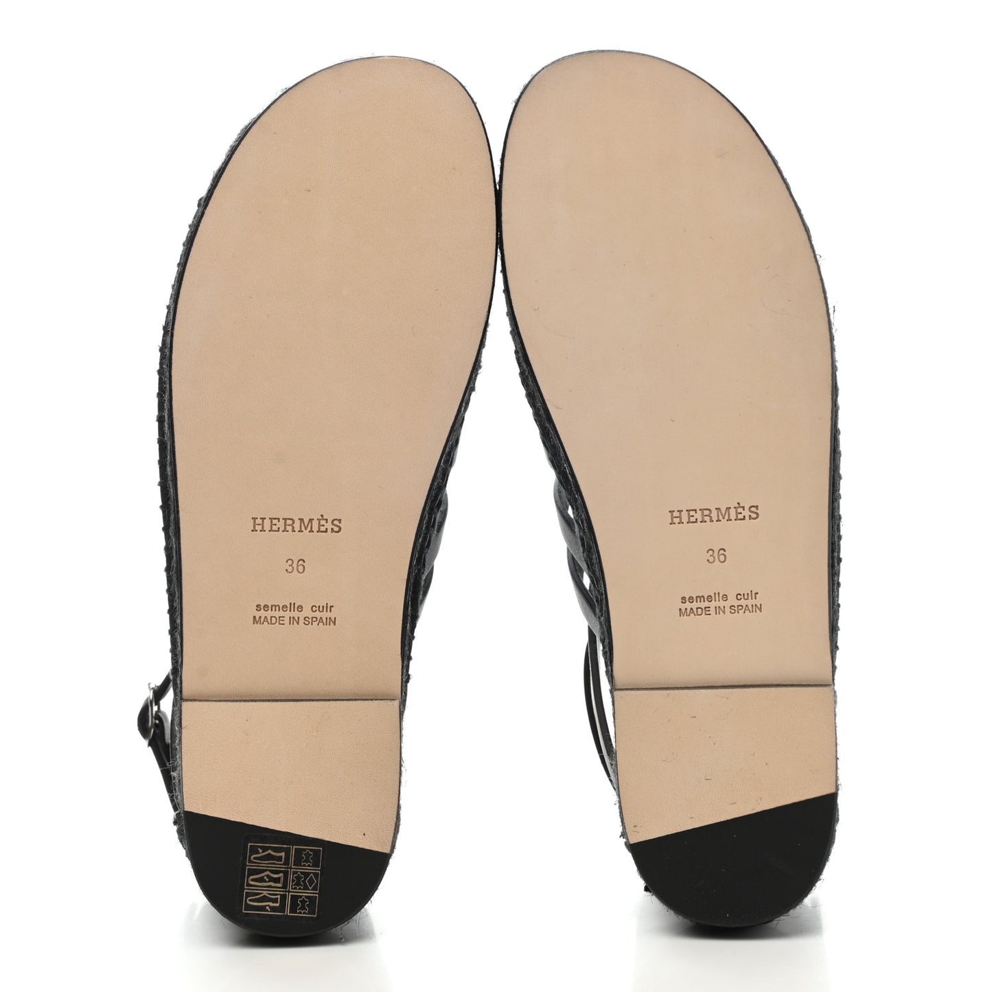 Calfskin Costanza Espadrille Sandals 36 Black