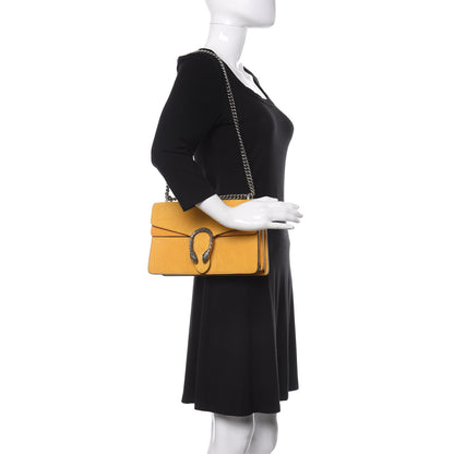 Gucci Suede Small Dionysus Shoulder Bag Yellow 2 of 10