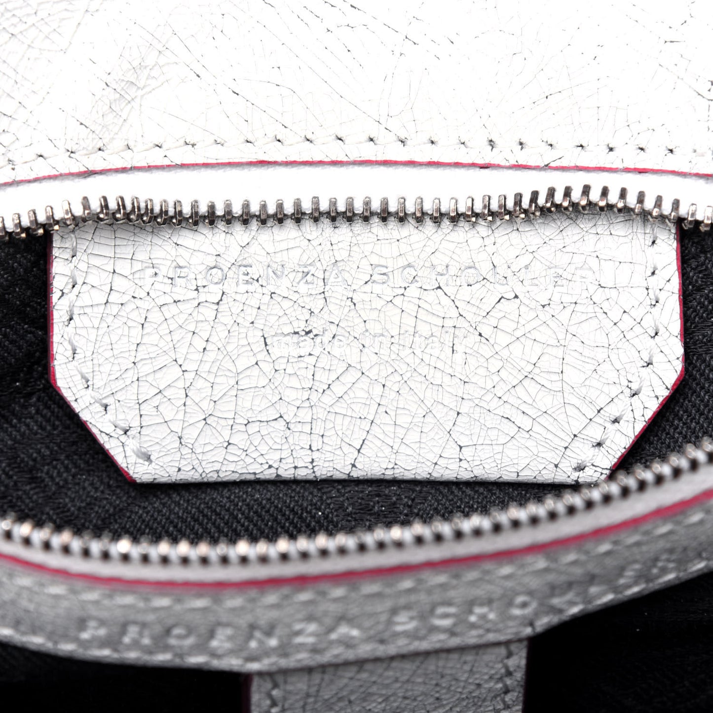 Crackle Calfskin PS1 Medium Satchel White