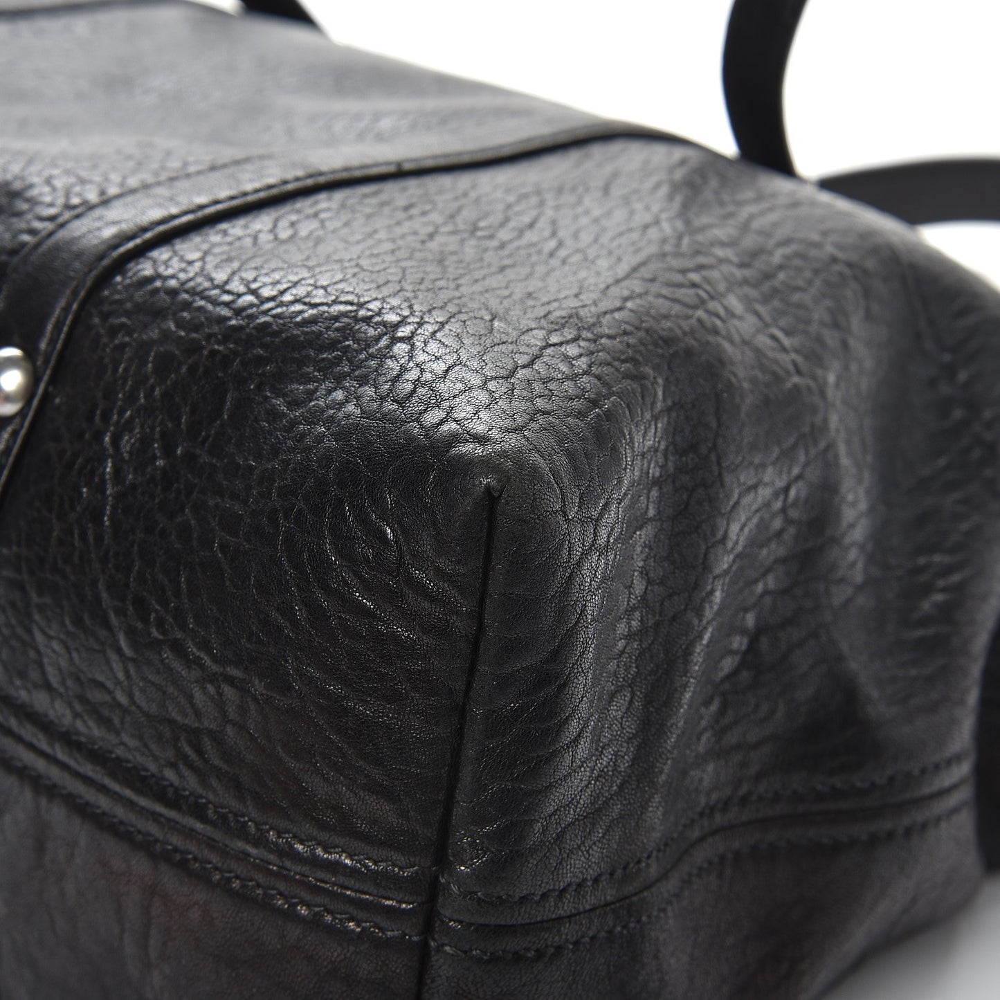 Goatskin Madras Convertible Tote Nero Black
