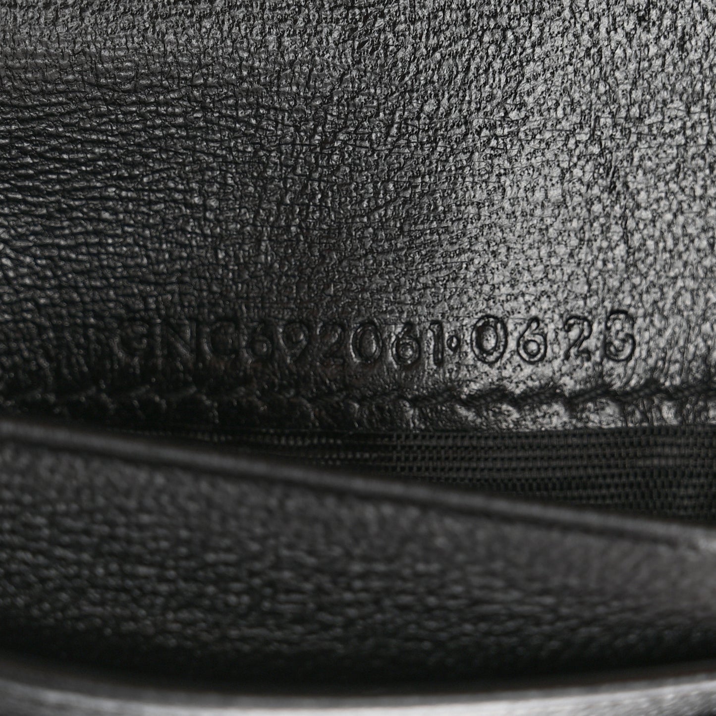 Grain De Poudre Matelasse Chevron Monogram Compact Tri Fold Wallet Black