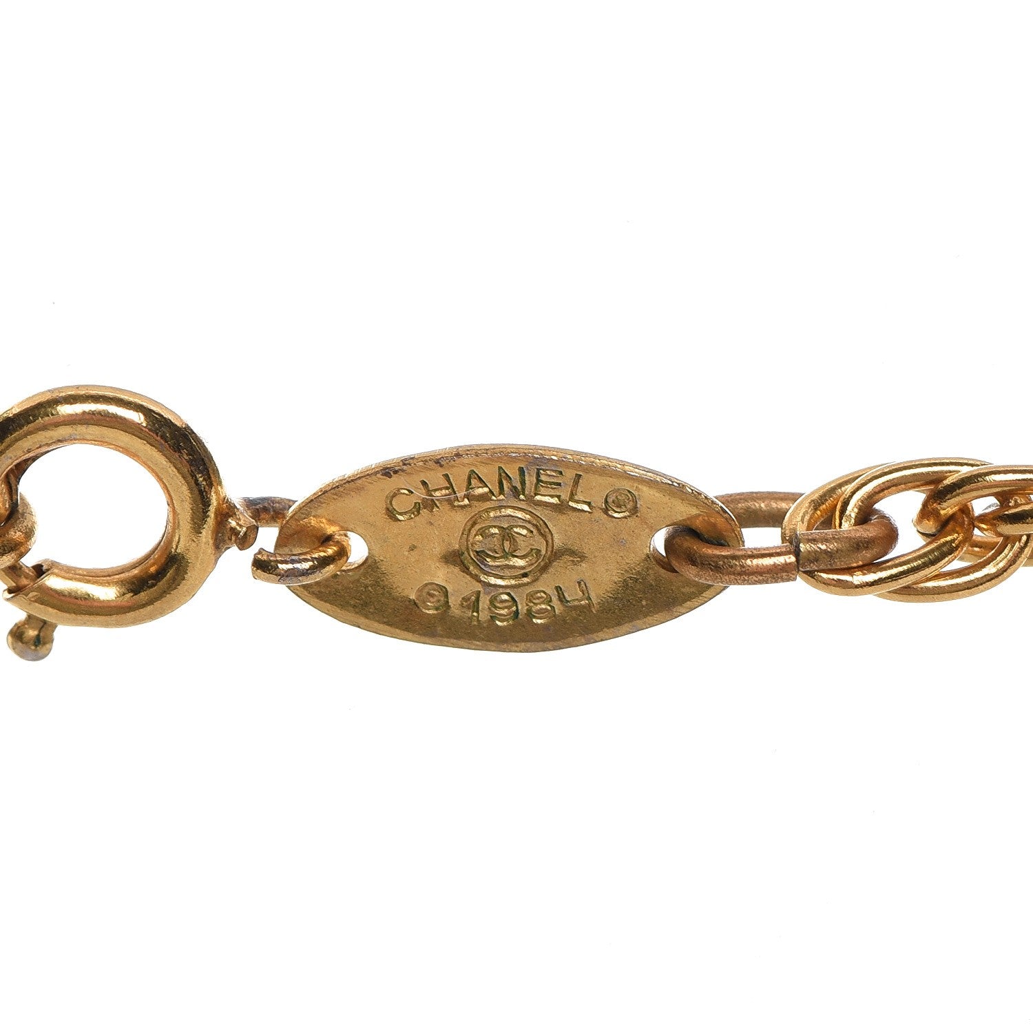Chanel Pearl CC Pendant Necklace Gold 5 of 5