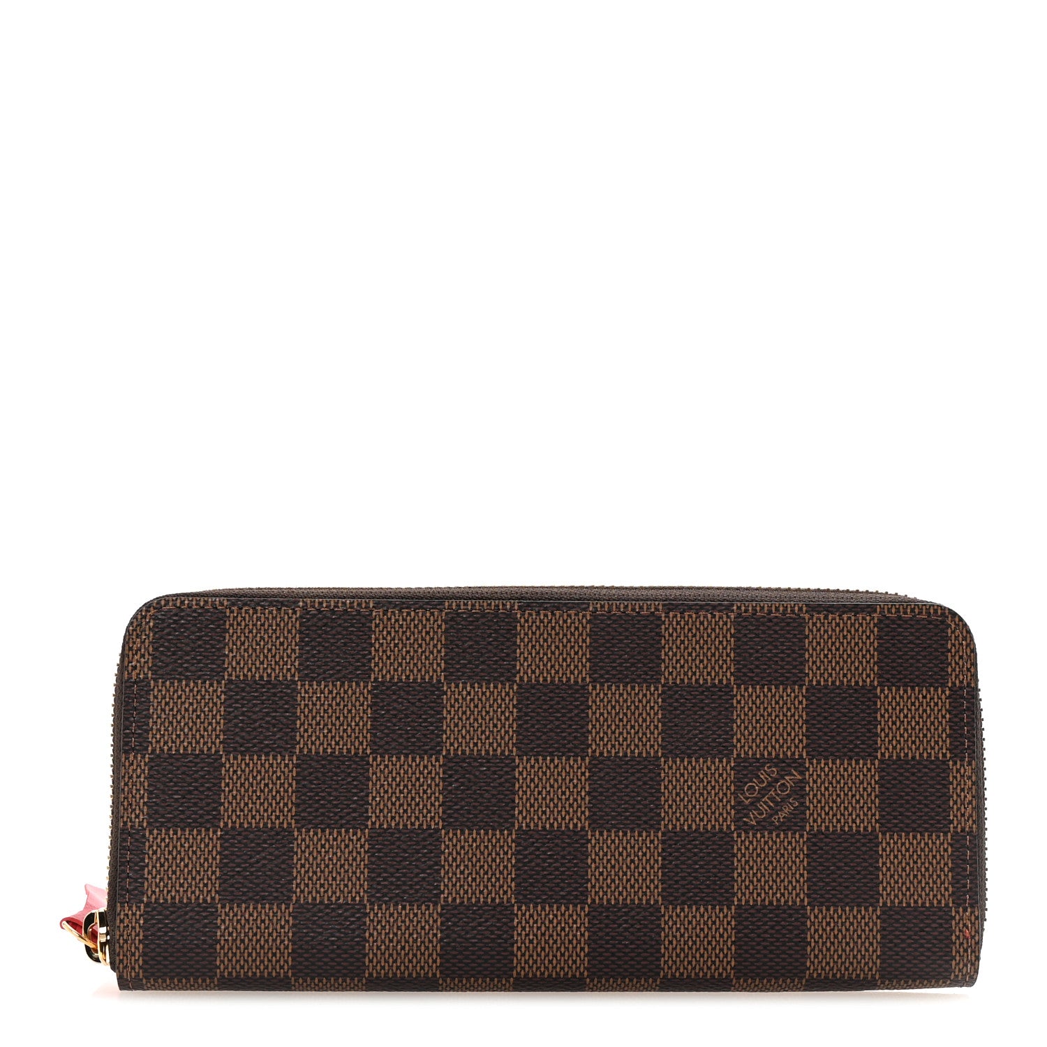 Louis Vuitton Damier Ebene Clemence Wallet Cherry 1 of 7