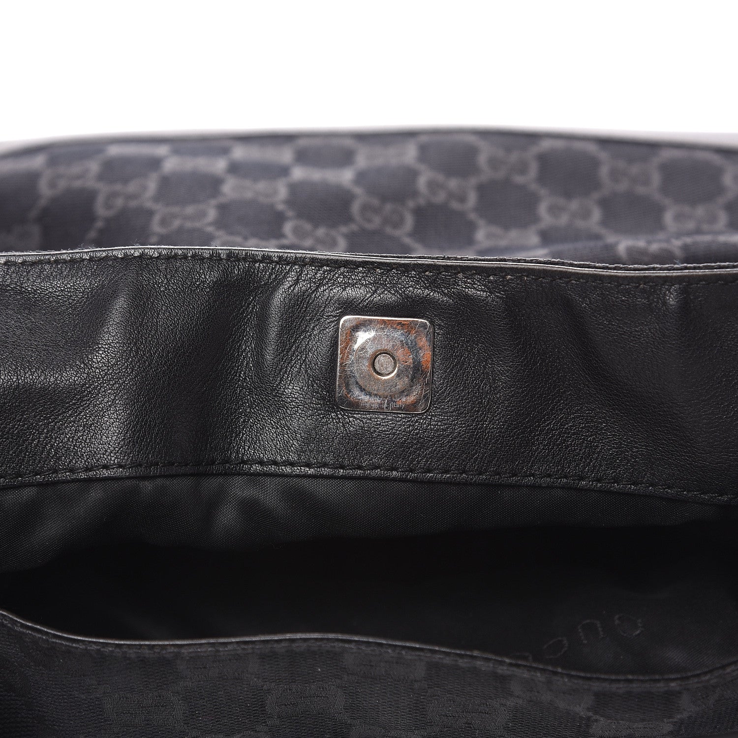 Gucci Monogram Bamboo Top Handle Bag Black 12 of 12