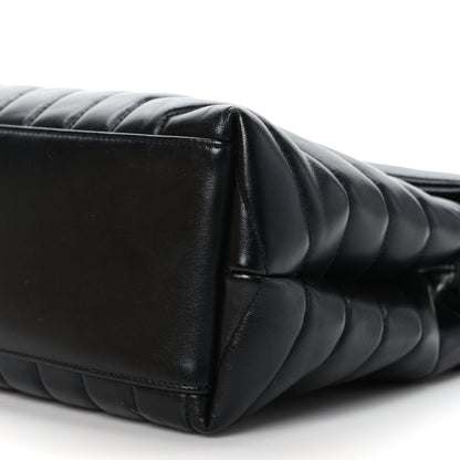Saint Laurent Calfskin Y Quilted Monogram Medium Loulou Chain Satchel Black 9 of 10
