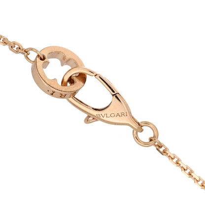 Bulgari 18K Rose Gold Diamond Fiorever Pendant Necklace 4 of 6