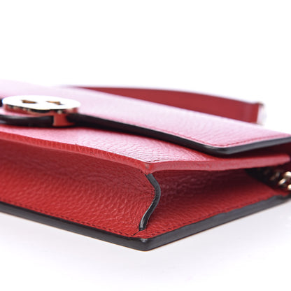 Gucci Dollar Calfskin Interlocking G Chain Wallet Red 9 of 10