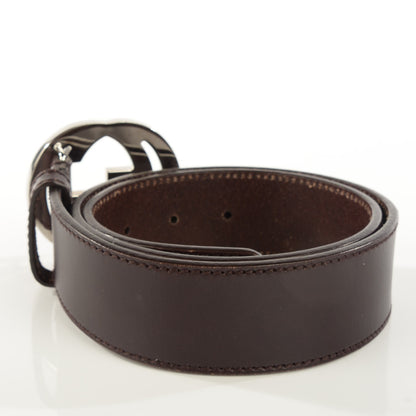Gucci Calfskin Interlocking G Belt 75 30 Dark Brown 3 of 8