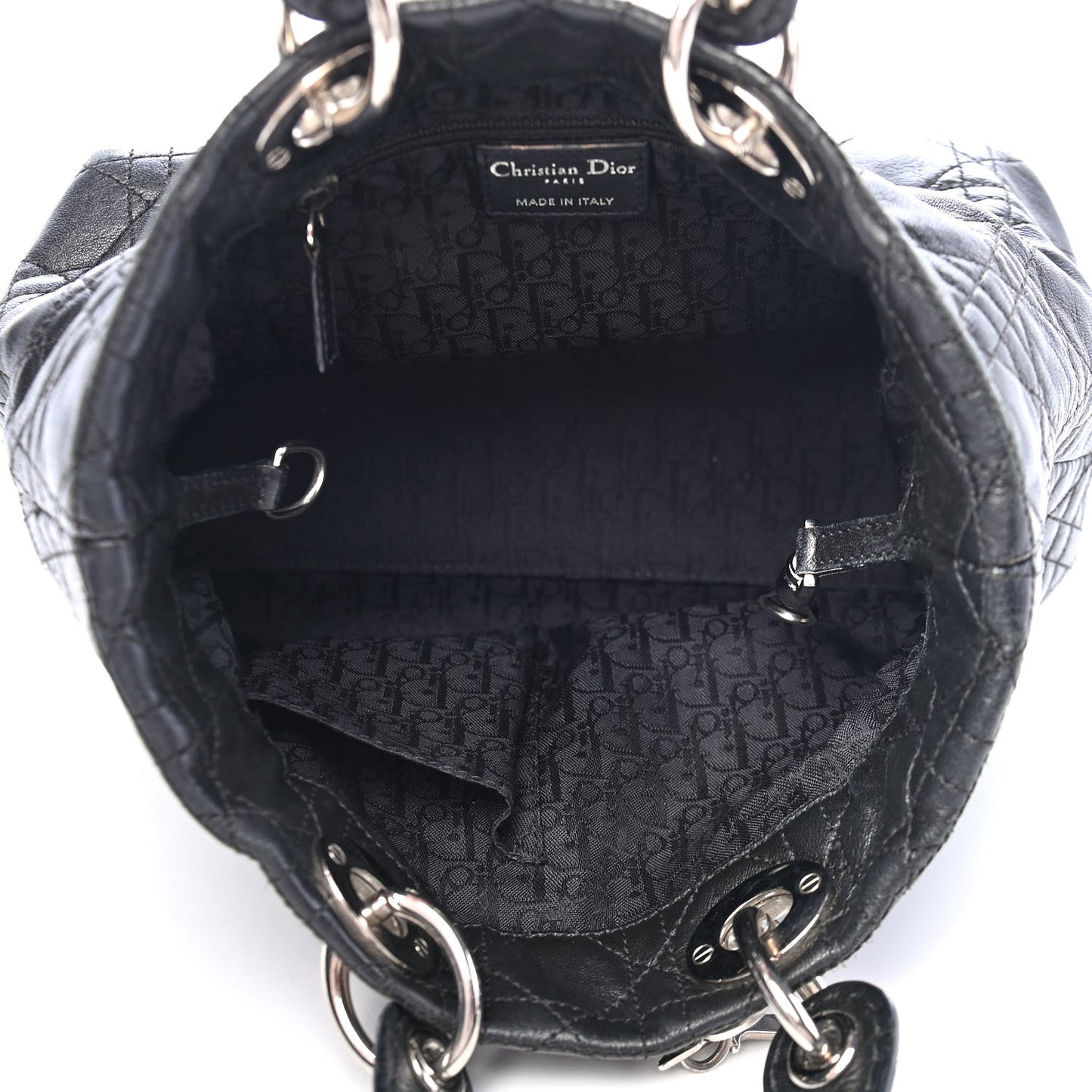 Lambskin Cannage Small Soft Lady Dior Tote Black