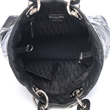 Christian Dior Lambskin Cannage Small Soft Lady Dior Tote Black 4 of 9