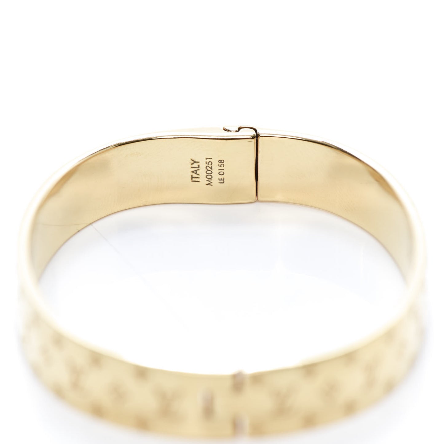 Brass Monogram Nanogram Cuff S Gold