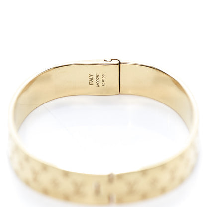 Louis Vuitton Brass Monogram Nanogram Cuff S Gold 5 of 7