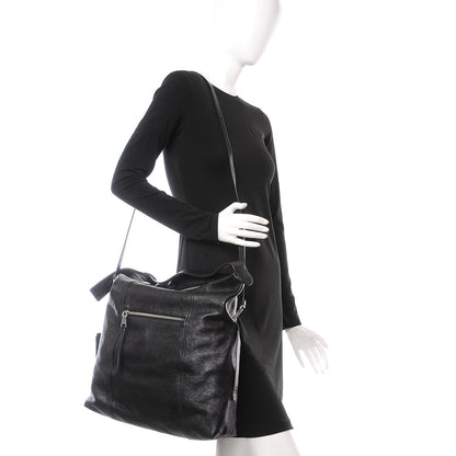 Prada Glace Calf Etiquette Hobo Black 2 of 9