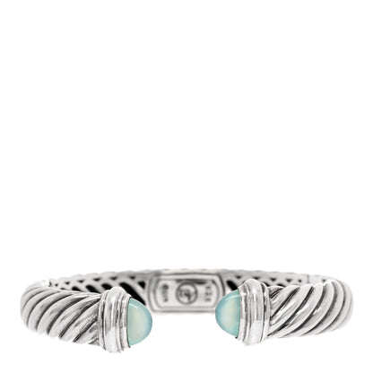 David Yurman Sterling Silver Chalcedony 10mm Waverly Bracelet 1 of 4