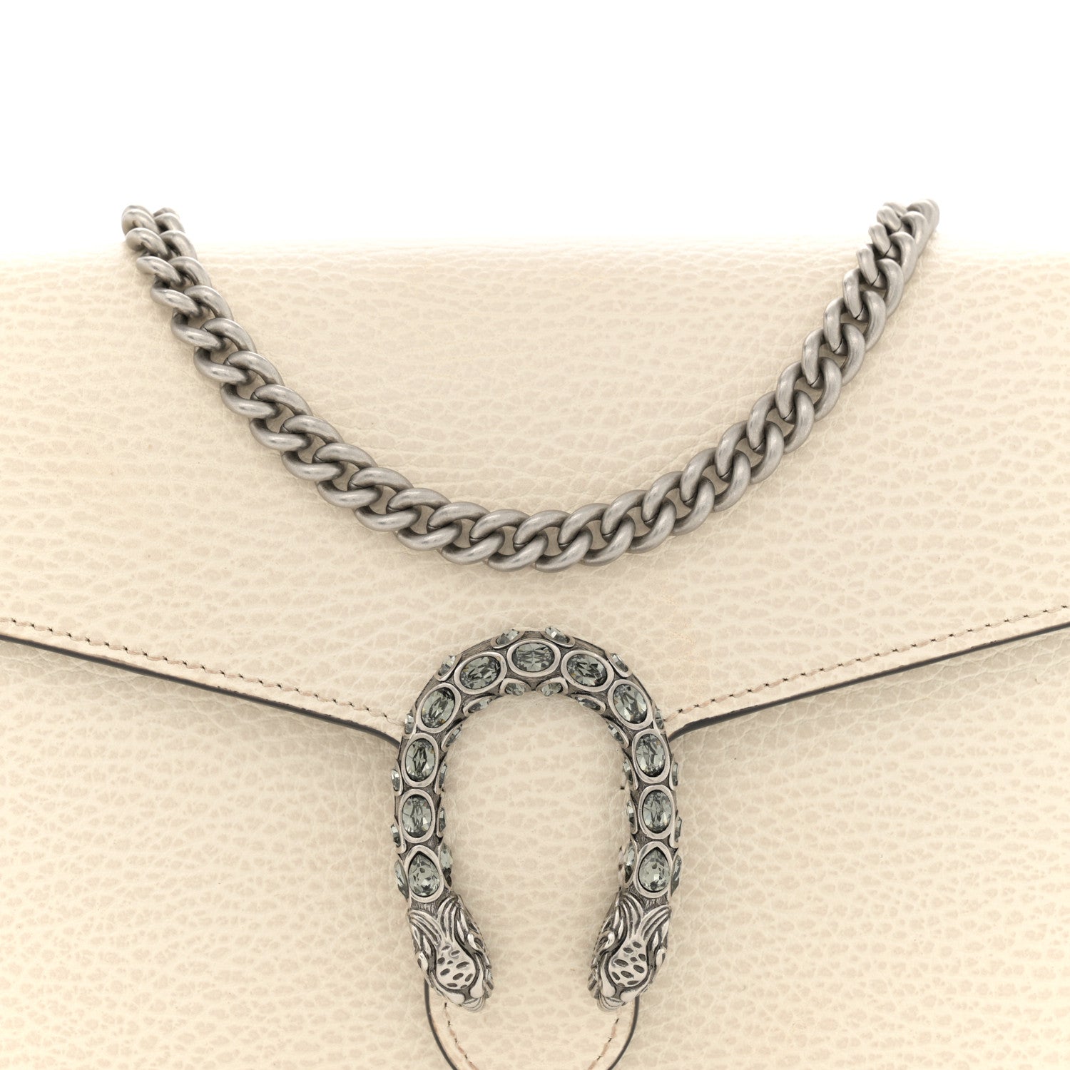 Gucci Dollar Calfskin Mini Dionysus Chain Wallet Mystic White 9 of 13