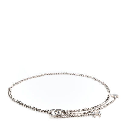 Chanel Enamel CC Chain Logo Belt Silver Black 1 of 4