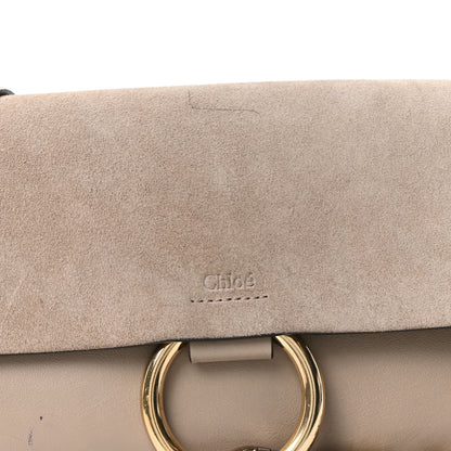 Chloe Suede Calfskin Small Faye Shoulder Bag Motty Grey 8 of 10