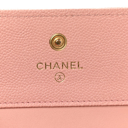 Chanel Caviar Quilted Boy Compact Wallet Pink 6 of 14