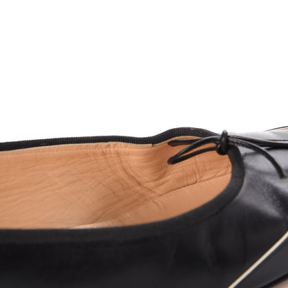 Chanel Lambskin Patent CC Cap Toe Ballerina Flats 42 Black 10 of 11