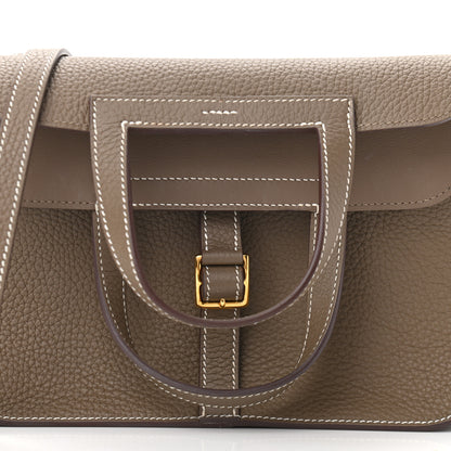 Hermes Taurillon Clemence Halzan 25 Etoupe 8 of 10