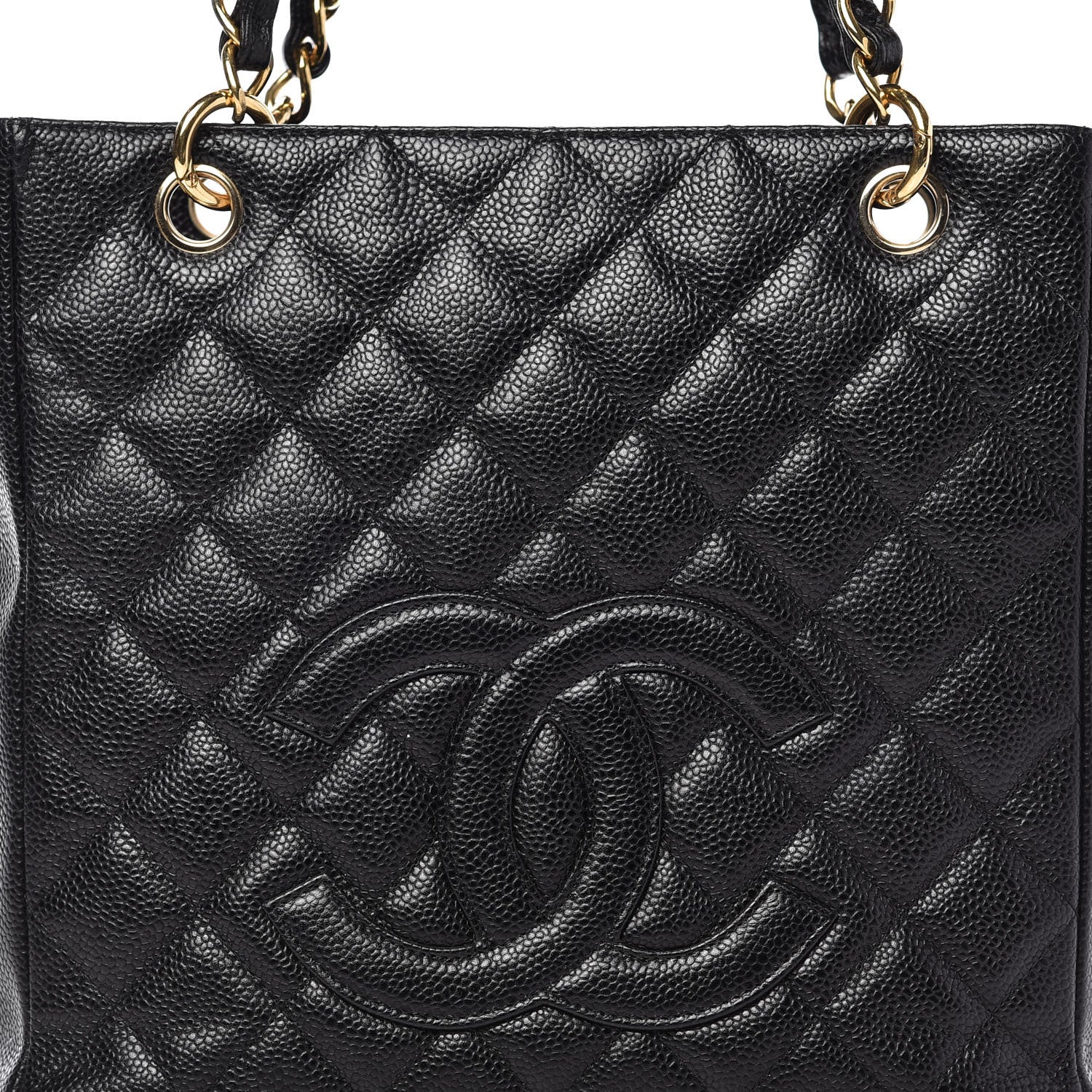 Chanel Caviar Quilted Petit Shopping Tote PST Black 10 of 10