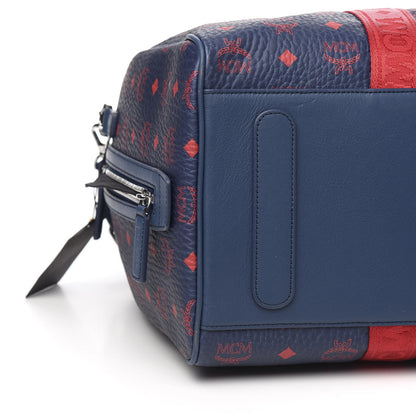 MCM Visetos Large Traveler Weekender Bag Deep Blue Sea 7 of 9