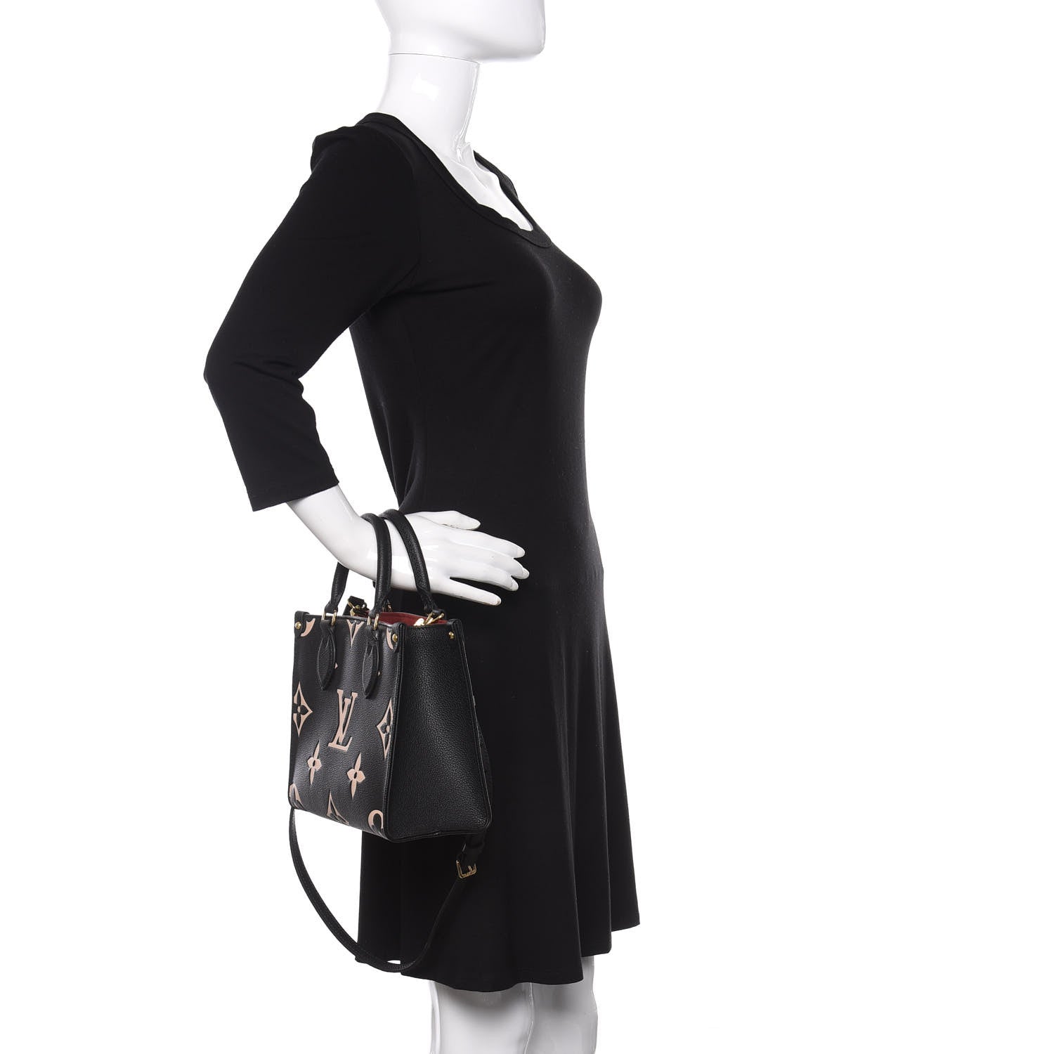Louis Vuitton Empreinte Monogram Giant Onthego PM Black Beige 2 of 11