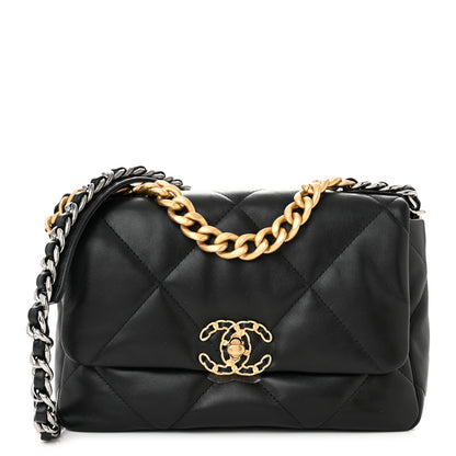 Chanel Lambskin Quilted Medium Chanel 19 Flap Black 1 of 11