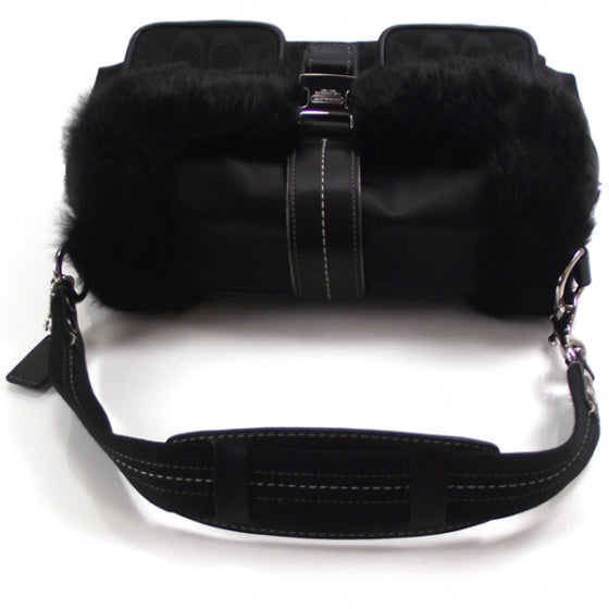 FASHIONPHILE COACHSkiPocketFurTrimmedFlapBag3590 4 of 17
