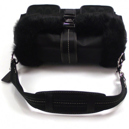 FASHIONPHILE COACHSkiPocketFurTrimmedFlapBag3590 4 of 17