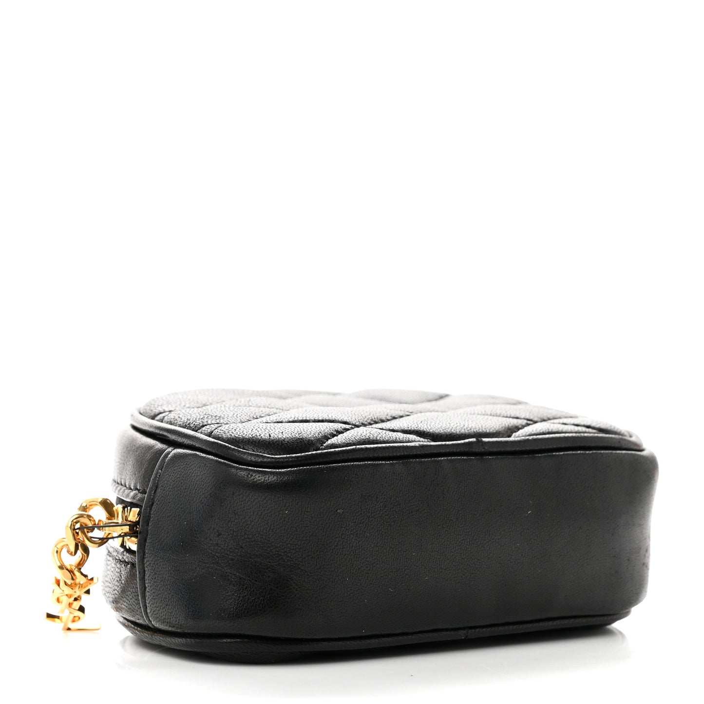Lambskin Quilted Lolita Cosmetic Pouch Black