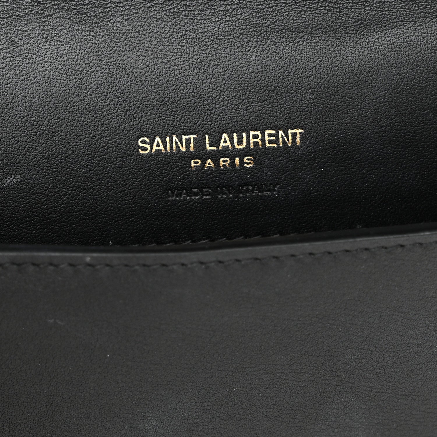 Saint Laurent Canvas Striped Phone Holder Crossbody Beige Black 6 of 11