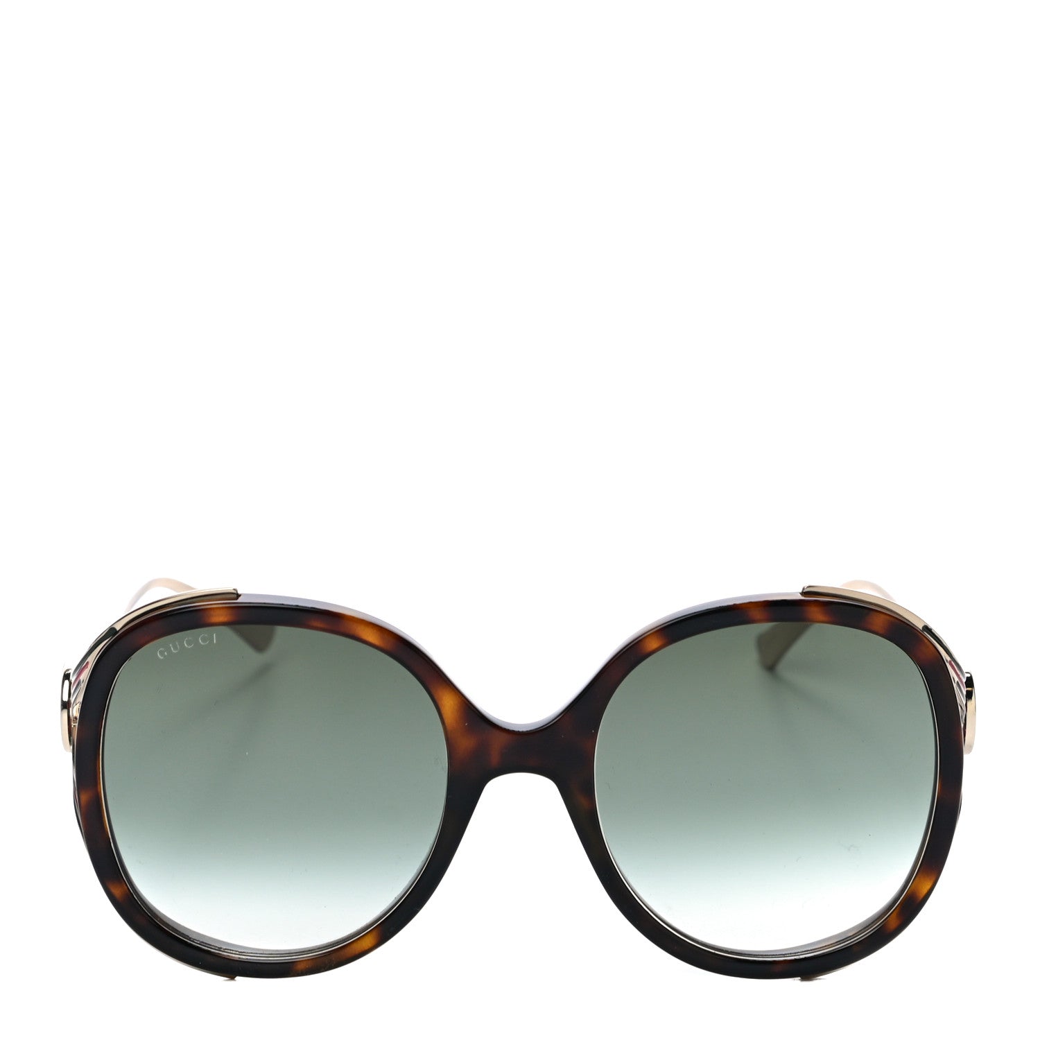Gucci Oversized Round Frame GG0225S Sunglasses Tortoise 4 of 7