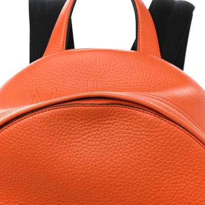 Mulberry Heavy Grain Calfskin Zipped Backpack Mandarin Orange 7 of 10