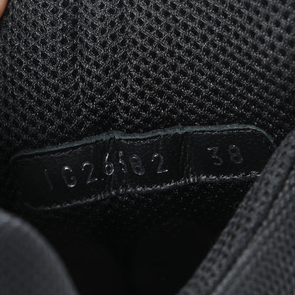Chanel Suede Calfskin CC Sneakers 38 Black 7 of 8
