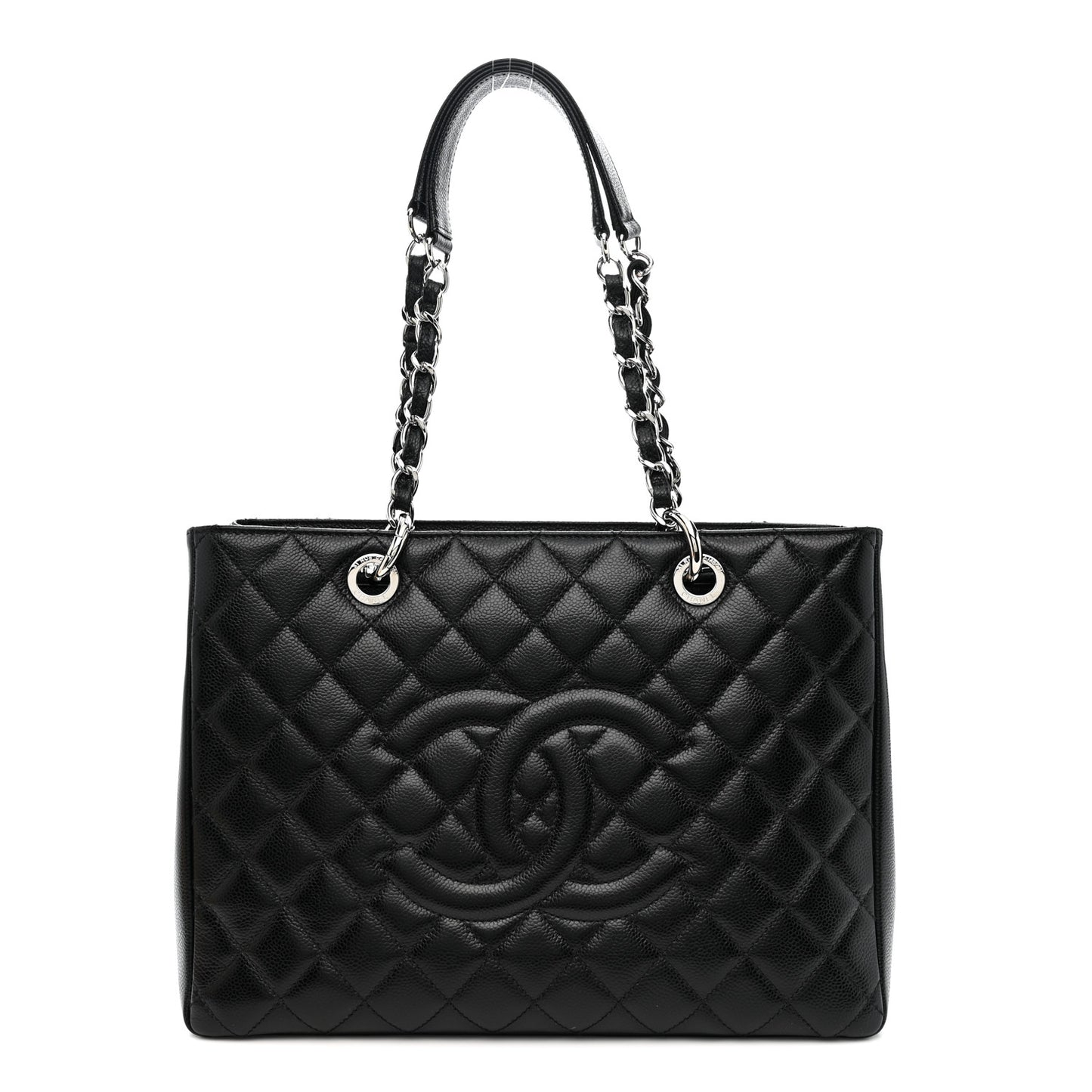 Caviar Quilted Grand Shopping Tote GST Black