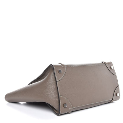 Celine Drummed Calfskin Mini Luggage Souris 4 of 7